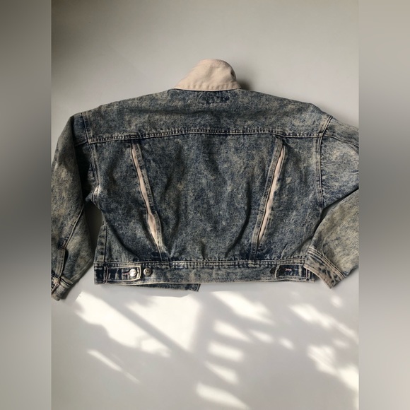 VINTAGE 80S CROPPED DENIM JACKET - Picture 4 of 5
